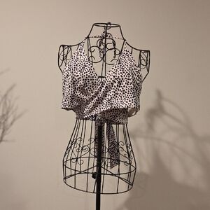 Elegant Black and White Polka Dot Bikini